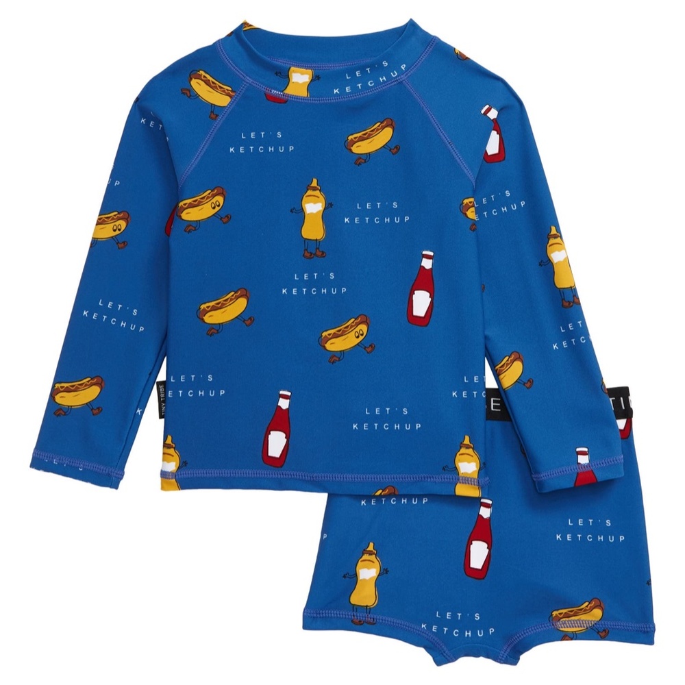 TINY TRIBE Ketchup Two-Piece Rashguard Swimsuit, 5 US, from Nordstrom